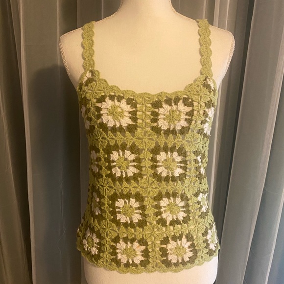 Vintage 90’s crochet knit tank top - Picture 4 of 5
